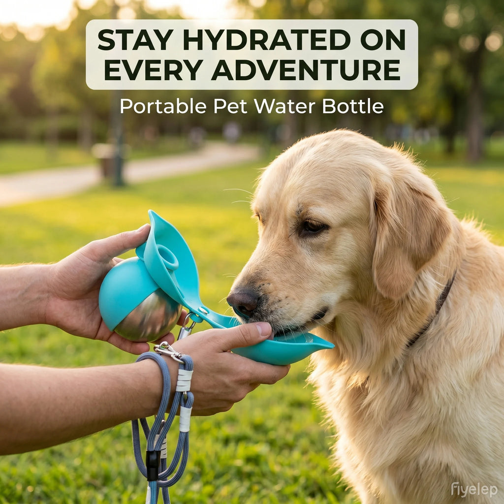 285ML Portable Dog Water Bottle for Small Dogs Leak-Proof  Compact Dog Travel Water Bottle Stainless Steel Bottle Outdoor Kettle