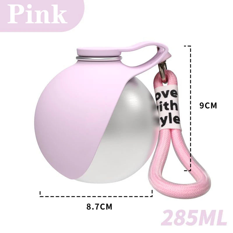 285ML Portable Dog Water Bottle for Small Dogs Leak-Proof  Compact Dog Travel Water Bottle Stainless Steel Bottle Outdoor Kettle