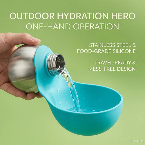285ML Portable Dog Water Bottle for Small Dogs Leak-Proof  Compact Dog Travel Water Bottle Stainless Steel Bottle Outdoor Kettle