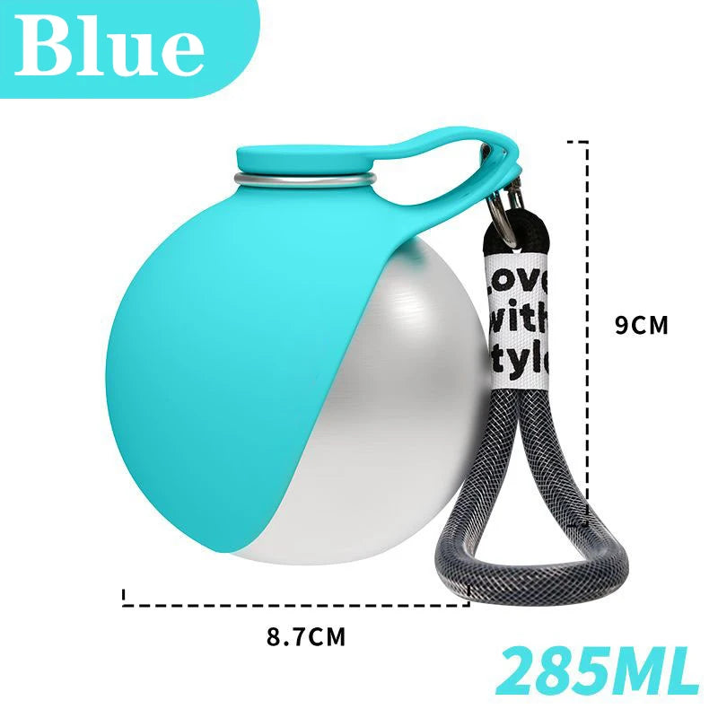 285ML Portable Dog Water Bottle for Small Dogs Leak-Proof  Compact Dog Travel Water Bottle Stainless Steel Bottle Outdoor Kettle