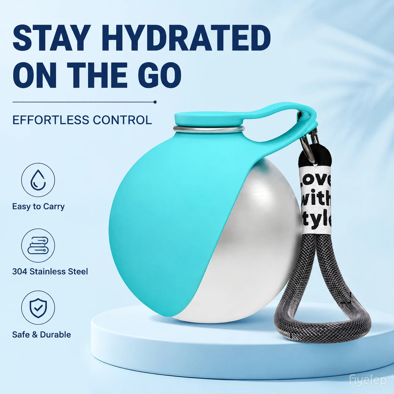 285ML Portable Dog Water Bottle for Small Dogs Leak-Proof  Compact Dog Travel Water Bottle Stainless Steel Bottle Outdoor Kettle
